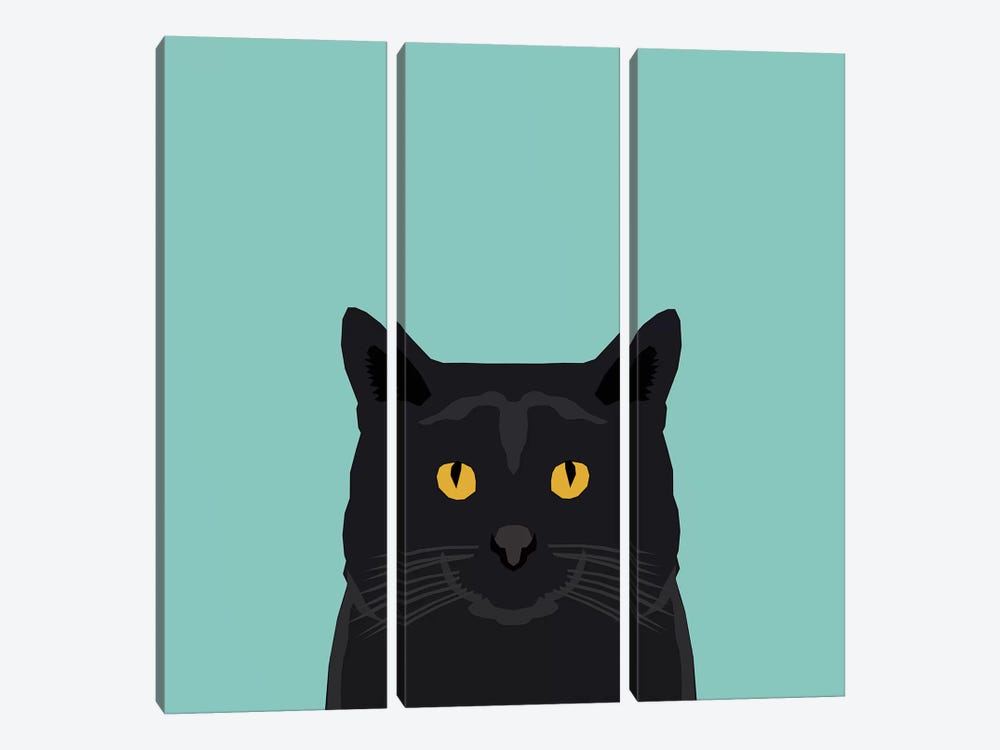 Cat (Black) by Pet Friendly 3-piece Art Print
