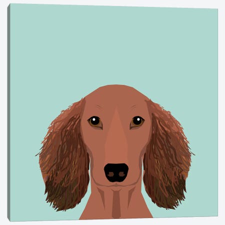 Dachshund II Canvas Print #PET32} by Pet Friendly Canvas Artwork