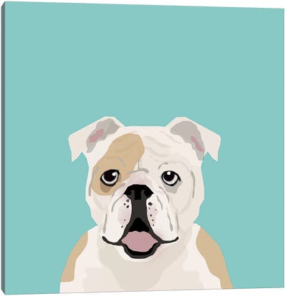 English Bulldog Canvas Art Print - Pet Friendly