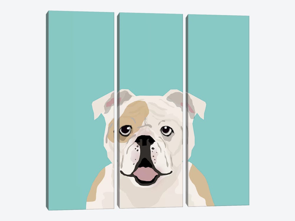 English Bulldog by Pet Friendly 3-piece Art Print