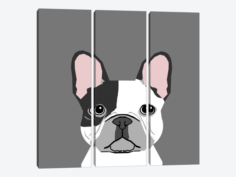 French Bulldog II by Pet Friendly 3-piece Canvas Print