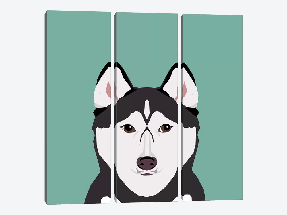 Husky by Pet Friendly 3-piece Art Print