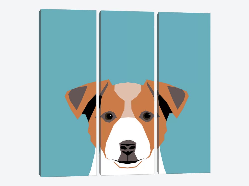 Jack Russell Terrier by Pet Friendly 3-piece Canvas Artwork