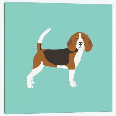 Beagle Canvas Print #PET75} by Pet Friendly Art Print