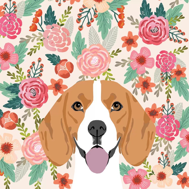 Beagle Floral