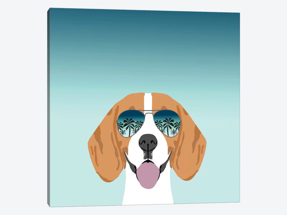 Beagle Summer by Pet Friendly 1-piece Canvas Art Print