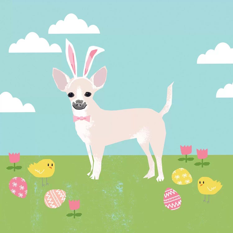 Chihuahua White by Pet Friendly wall art