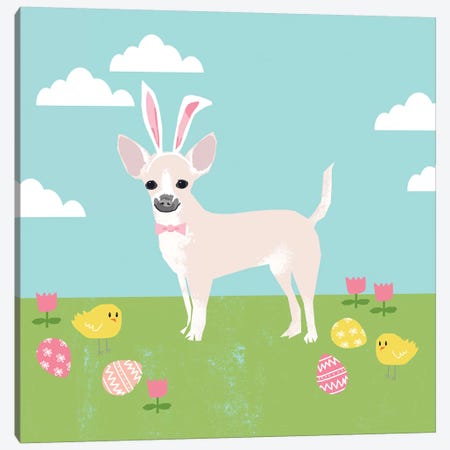 Chihuahua White Canvas Print #PET90} by Pet Friendly Canvas Artwork