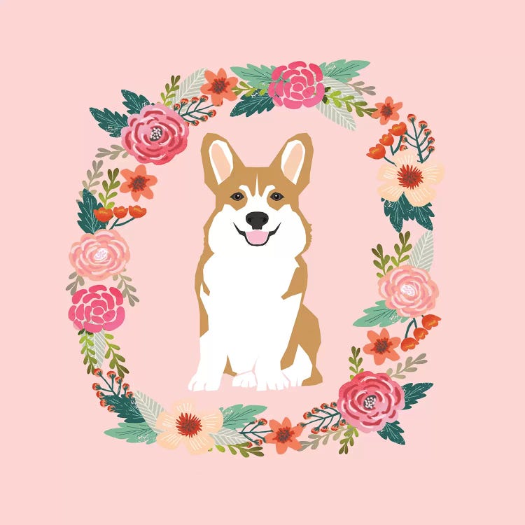 Corgi Tan Wreath 