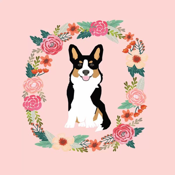Corgis: Corgi Tricolored Wreath  by Pet Friendly