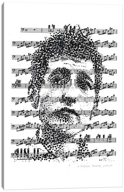Bob Dylan Canvas Art Print - Musical Notes Art
