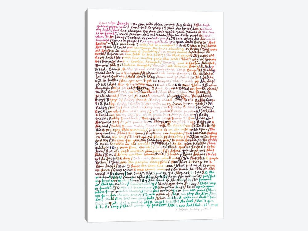 Bob Marley by Professor Foolscap 1-piece Canvas Artwork