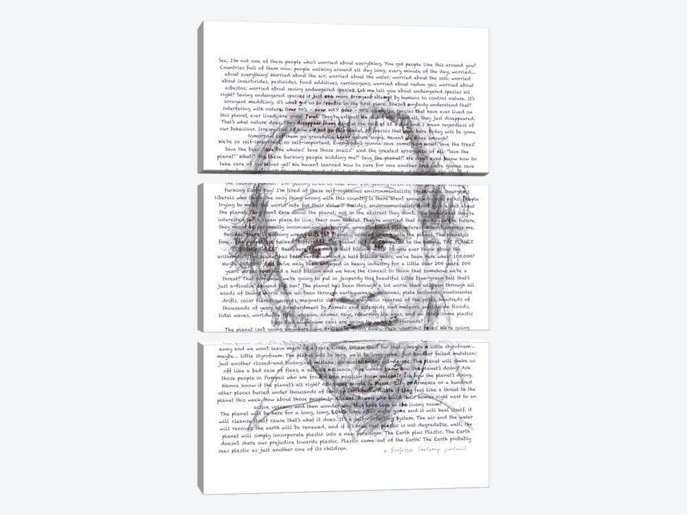 George Carlin by Professor Foolscap 3-piece Canvas Art