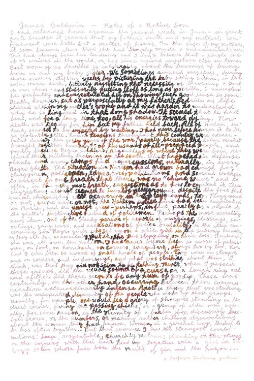 James Baldwin by Professor Foolscap wall art