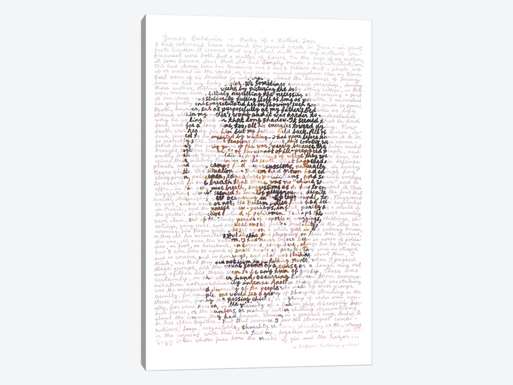 James Baldwin by Professor Foolscap 1-piece Canvas Artwork