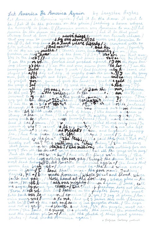 Langston Hughes by Professor Foolscap wall art