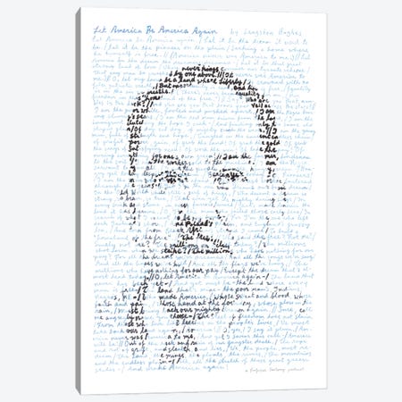Langston Hughes Canvas Print #PFF27} by Professor Foolscap Canvas Artwork