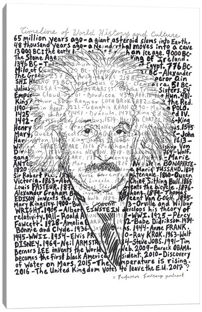 Albert Einstein Canvas Art Print - Professor Foolscap
