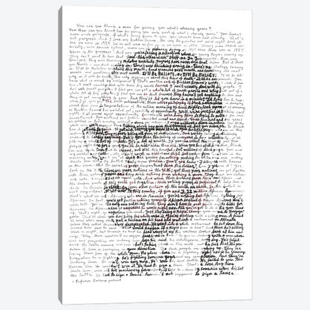 Malcolm X Canvas Print #PFF30} by Professor Foolscap Canvas Wall Art