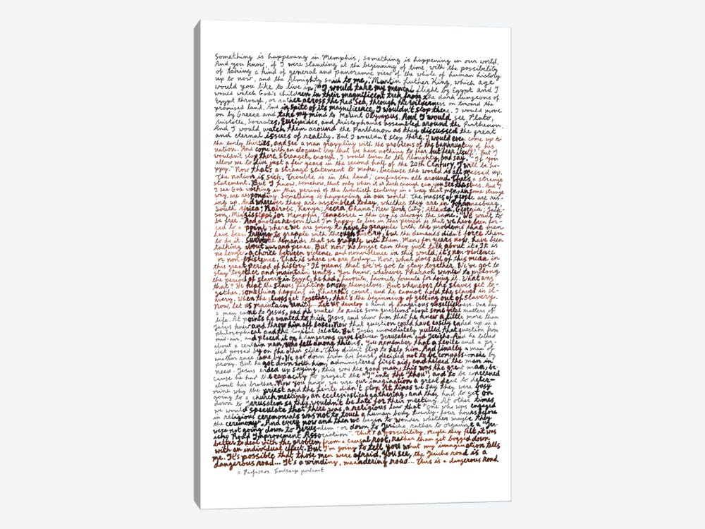 Martin Luther King Jr by Professor Foolscap 1-piece Canvas Artwork