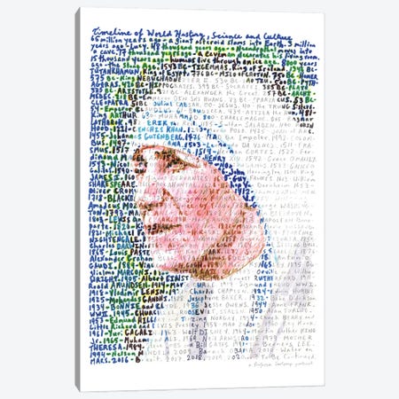 Mother Teresa Canvas Print #PFF33} by Professor Foolscap Canvas Wall Art