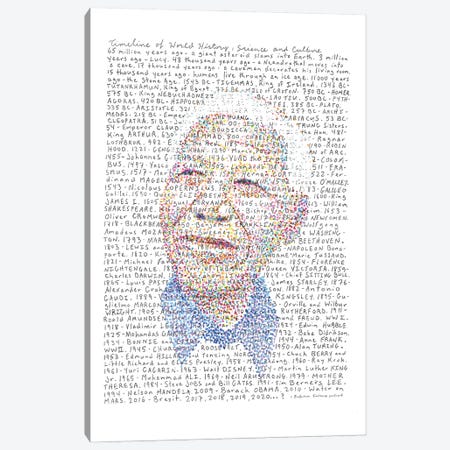 Nelson Mandela Canvas Print #PFF35} by Professor Foolscap Canvas Art Print