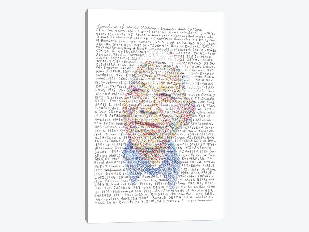 Nelson Mandela by Professor Foolscap 1-piece Canvas Wall Art