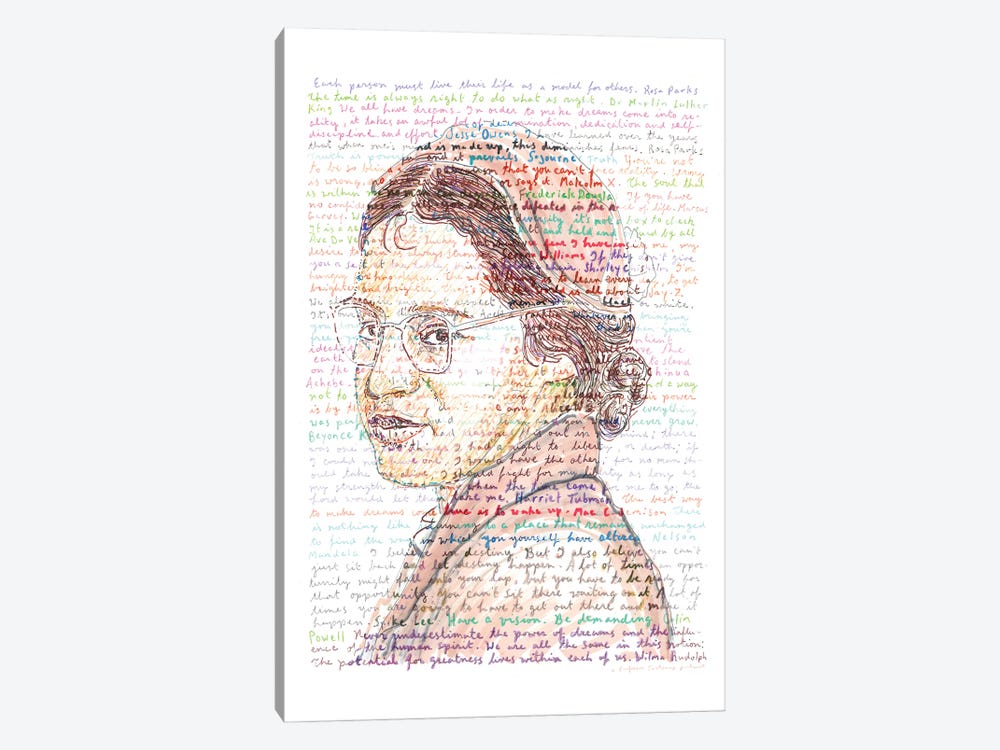 Rosa Parks by Professor Foolscap 1-piece Canvas Art Print