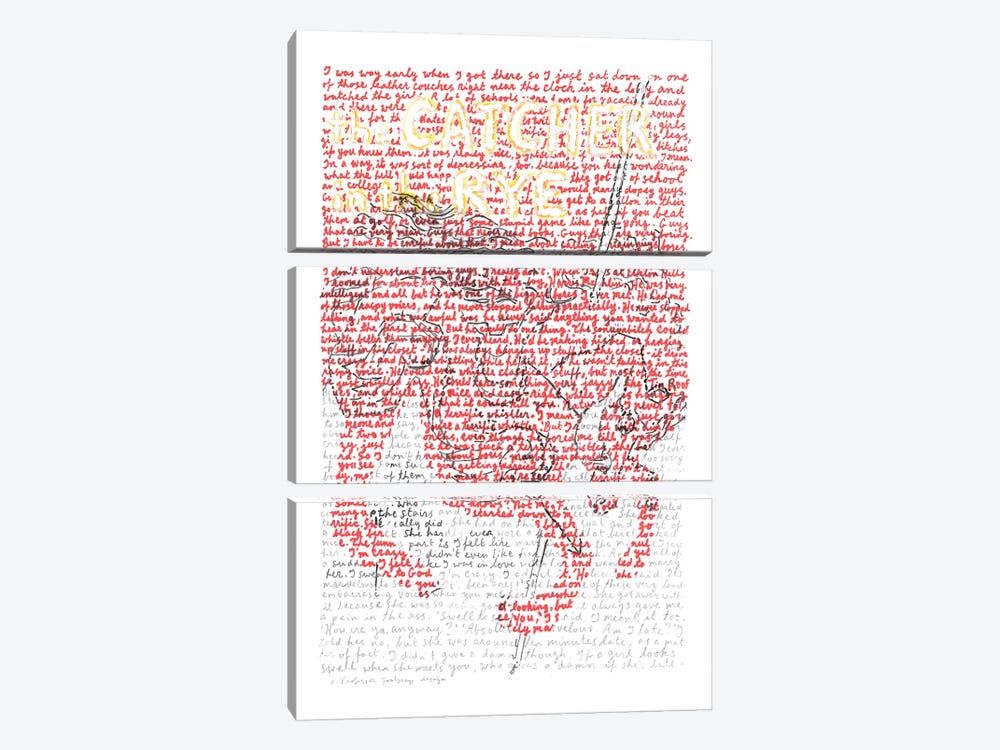 The Catcher in the Rye by Professor Foolscap 3-piece Canvas Print