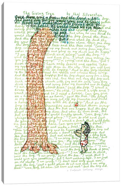 The Giving Tree Canvas Art Print - Literature Art