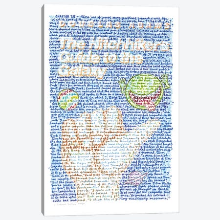 The Hitchhiker's Guide To The Galaxy Canvas Print #PFF47} by Professor Foolscap Canvas Art