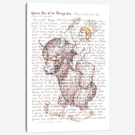 Where The Wild Things Are Canvas Print #PFF50} by Professor Foolscap Canvas Artwork