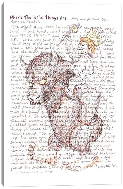 Where The Wild Things Are Canvas Art Print - Professor Foolscap