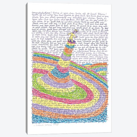 Oh The Places Canvas Print #PFF53} by Professor Foolscap Canvas Art