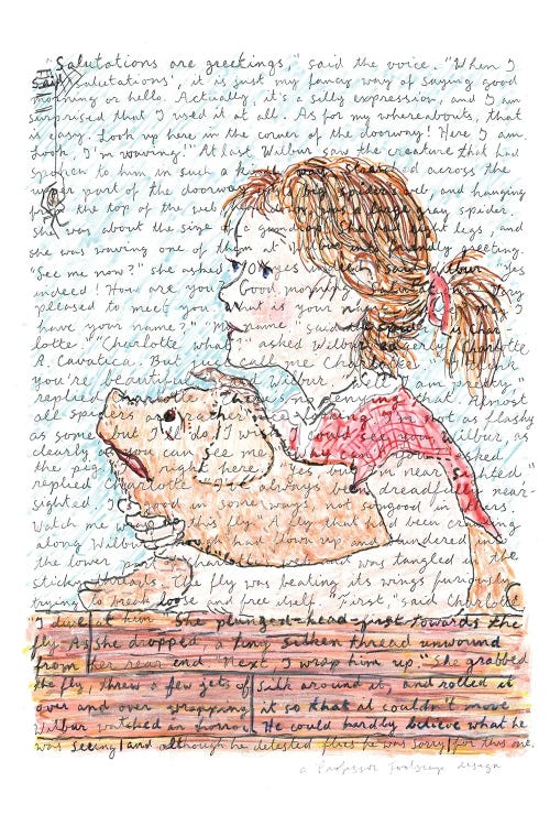 Charlotte's Web by Professor Foolscap wall art