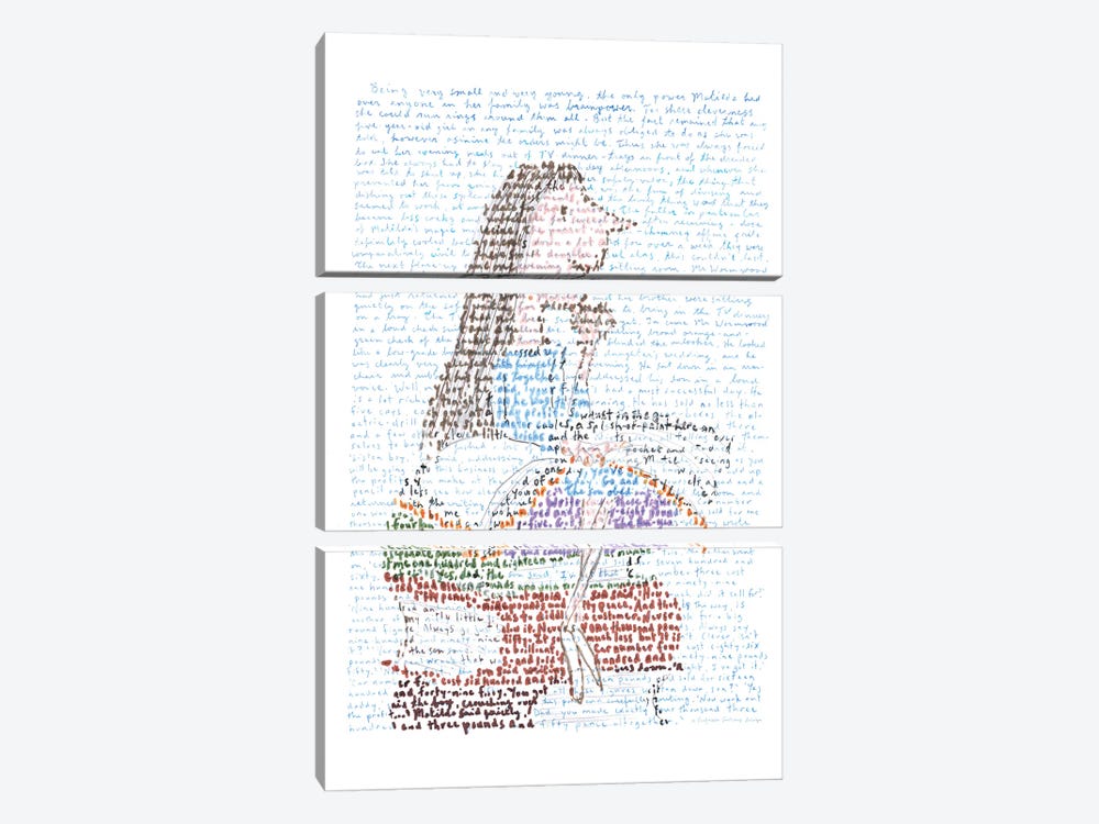 Matilda by Professor Foolscap 3-piece Canvas Print