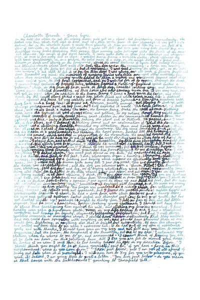 Pink Art - Canvas Prints: Charlotte Brontë, Jane Eyre by Professor Foolscap