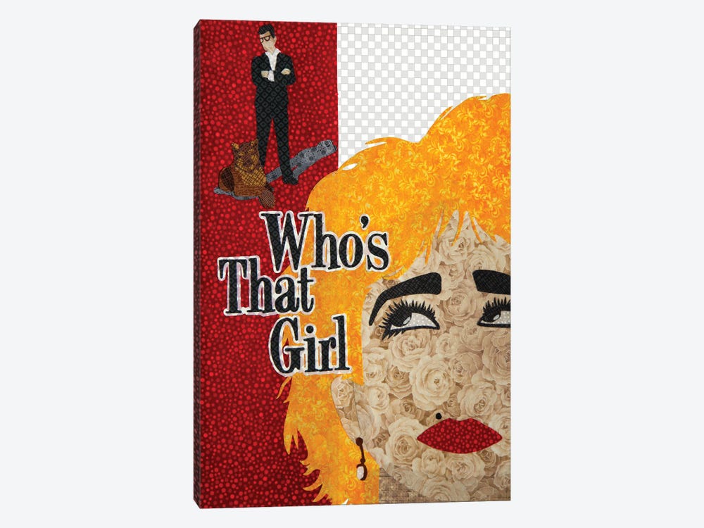 Who's That Girl by Pop Fabric Posters by Ali Scher 1-piece Canvas Art Print