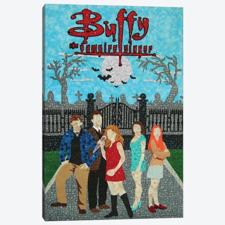 Buffy The Vampire Slayer New Canvas Print #PFP107} by Pop Fabric Posters by Ali Scher Art Print