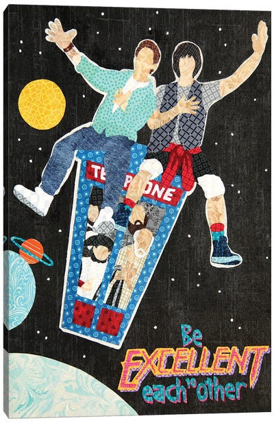 Bill And Ted Canvas Art Print - Pop Fabric Posters by Ali Scher