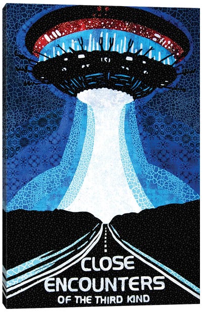 Close Encounters Canvas Art Print - UFO Art