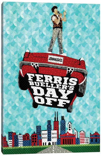 Ferris Bueller Canvas Art Print - Pop Fabric Posters by Ali Scher