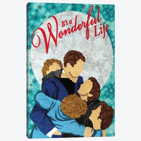 It's A Wonderful Life Canvas Print #PFP31} by Pop Fabric Posters by Ali Scher Canvas Wall Art