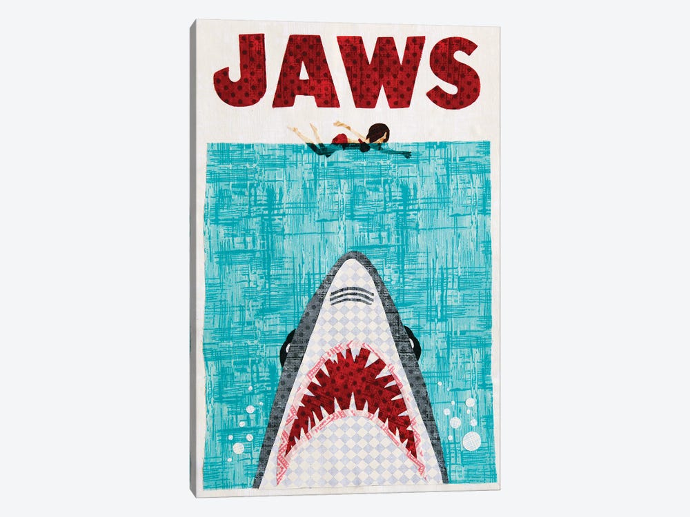 Jaws by Pop Fabric Posters by Ali Scher 1-piece Canvas Wall Art