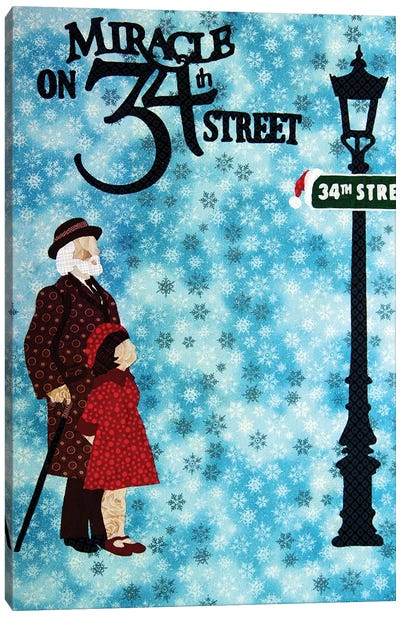 Miracle On 34th Street Canvas Art Print - Large Christmas Art
