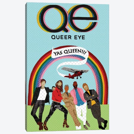 Queer Eye Canvas Print #PFP45} by Pop Fabric Posters by Ali Scher Canvas Artwork