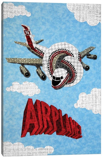 Airplane Canvas Art Print - Pop Fabric Posters by Ali Scher