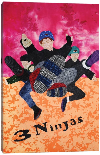 3 Ninjas Canvas Art Print - Pop Fabric Posters by Ali Scher
