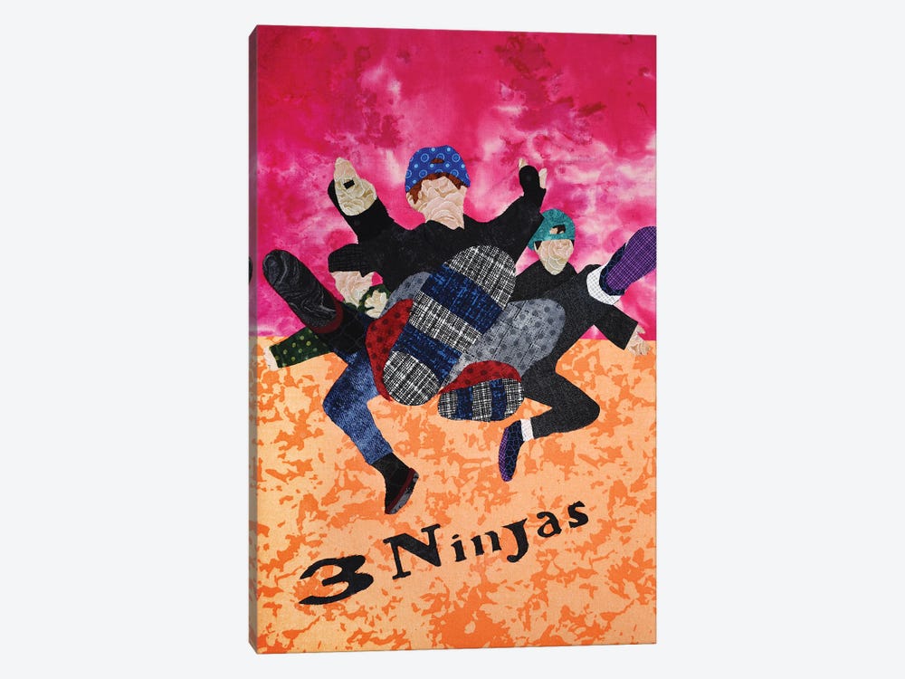 3 Ninjas by Pop Fabric Posters by Ali Scher 1-piece Art Print