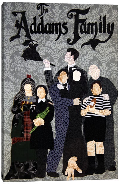Addams Family Canvas Art Print - Pop Fabric Posters by Ali Scher